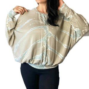 Young Fabulous & Broke by Revolve Cracked Paint Pattern Tie-Dye Top Size Small